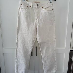 Levi’s Straight Leg White Denim Jeans